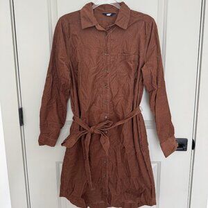 Land's End Corduroy Shirt Dress